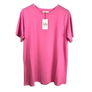 Zenana Pink Plus Size Premium‎ T-Shirt Top Soft Stretch Material -3x